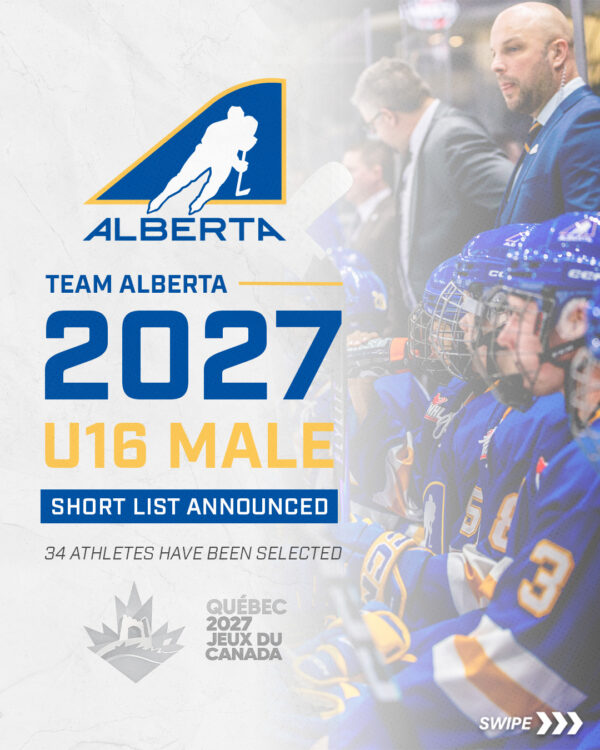 Thirty-four athletes named to 2027 Team Alberta Under-16 Male Shortlist